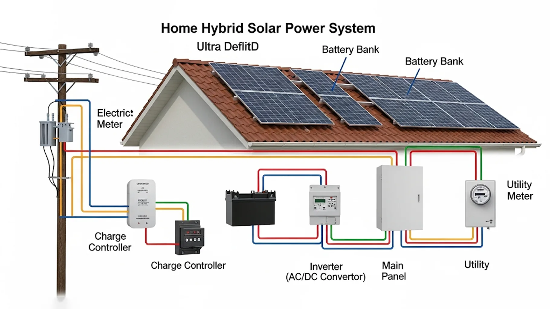 Hybrid solar system diagram